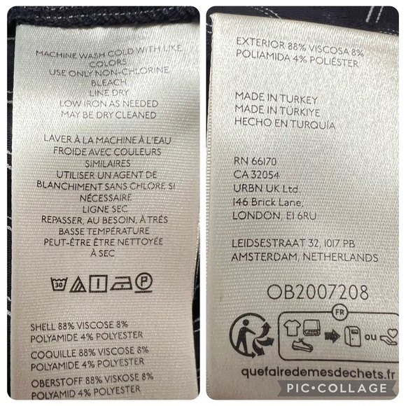 NWT new large Anthropologie Maeve pinstripe bloomer shorts stripe navy blue - Picture 11 of 17